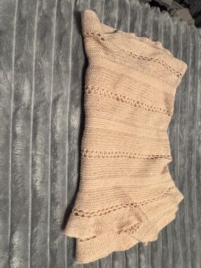 Light Pink Knit Infinity Scarf